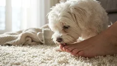 Porque é que o seu cão lambe os pés e quando deve prestar atenção